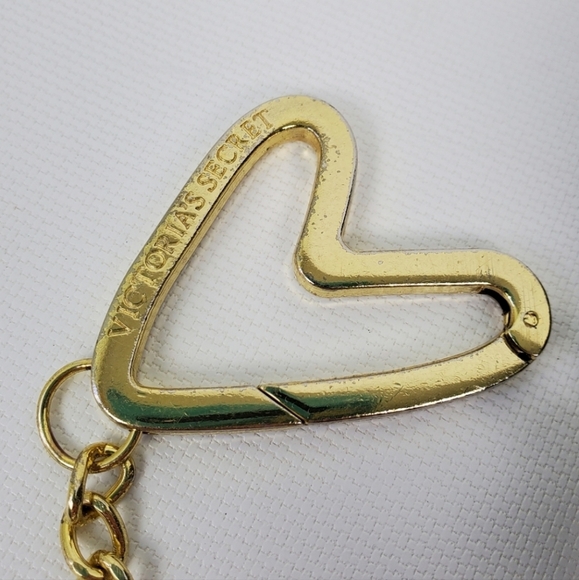 Victoria's Secret Heart and Pompom Purse Keychain Bag Charm - Picture 3 of 5